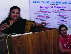 Dr. Suvarna Rawal, Chief Guest of the One Day National Seminar, 9th March 2019