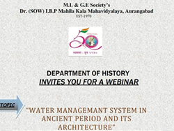 Webinar on Water Management System in Ancient Period